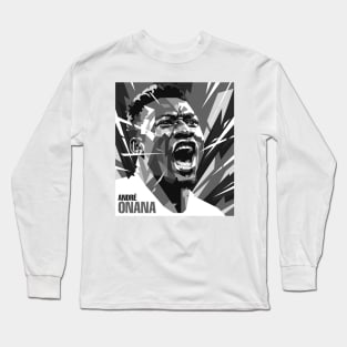 Andre Onana Illustration in Grayscale Long Sleeve T-Shirt